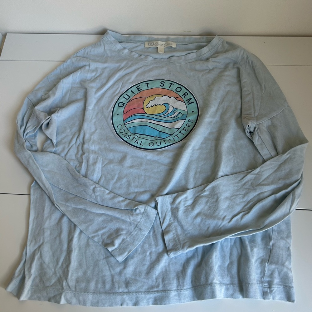 Quiet Storm Coastal Outfitters Blue Long Sleeve Tee